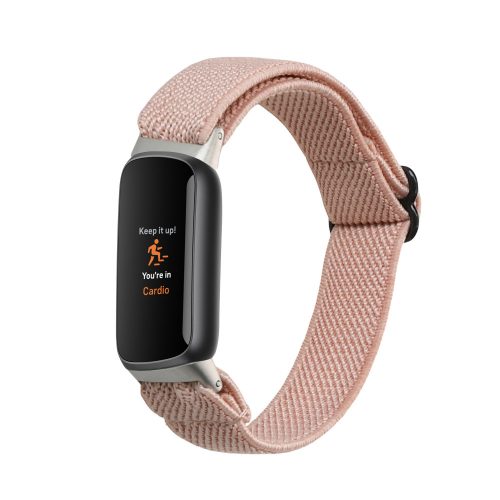 Kwmobile szíj Fitbit Luxe-hoz, világos rózsaszín, nylon, KWM0000250J001C