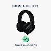 Kwmobile fejhallgató szíj Razer Kraken 7.1 V2 Pro-hoz, fekete, neoprén, KWM0000250T001C