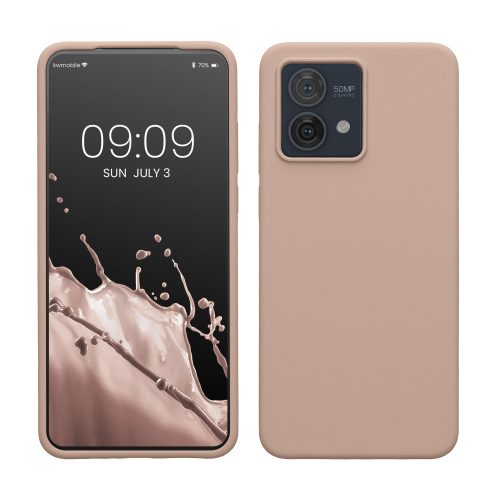 Kwmobile tok Motorola Moto G84, világos rózsaszín, szilikon, KWM000022NO004C