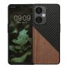 Kwmobile tok OnePlus Nord CE 3 Lite/Nord N30 telefonhoz, barna/fekete, fa, KWM000022NR001C