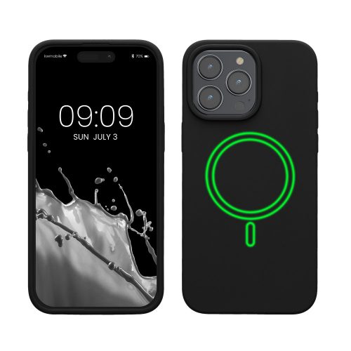 Kwmobile tok Apple iPhone 15 Pro Max készülékhez, fekete, szilikon, KWM000022OG001C