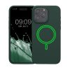 Kwmobile tok Apple iPhone 15 Pro Max készülékhez, sötétzöld, szilikon, KWM000022OG002C