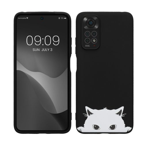 Kwmobile tok Xiaomi Redmi Note 11/Redmi Note 11s telefonhoz, fekete/fehér, szilikon, KWM0000151O004C