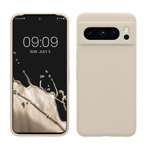 Kwmobile tok Google Pixel 8 Pro telefonhoz, krémszínű, szilikon, KWM0000208G019C