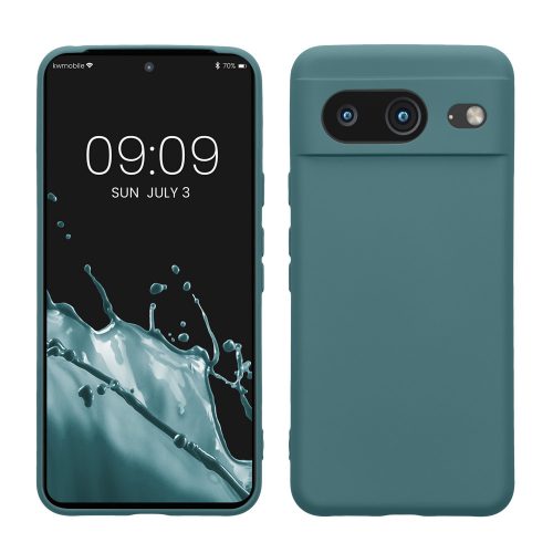 Kwmobile tok Google Pixel 8 telefonhoz, sötétzöld, szilikon, KWM0000208L005C