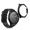 2db Kwmobile burkolat biztonsági üveggel Xiaomi Watch S1, fekete, műanyag, KWM000015ES004C