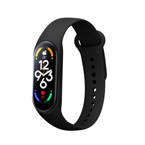 Kwmobile szíj Xiaomi Mi Band 7 telefonhoz, fekete, szilikon, KWM0000252C001C