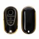 Kwmobile autókulcs fedél Mercedes Benz 3 gombokhoz - Smart Key, fekete/arany, szilikon, KWM0000252L001C