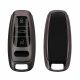 Kwmobile autókulcs fedél Audi 3 gombokhoz - Keyless Go, szürke/fekete, szilikon, KWM000011OW003C