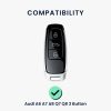 Kwmobile autókulcs fedél Audi 3 gombokhoz - Keyless Go, szürke/fekete, szilikon, KWM000011OW003C