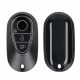 Kwmobile autókulcs fedél Mercedes Benz 3 gombokhoz - Smart Key, szürke/fekete, szilikon, KWM0000252P001C