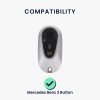 Kwmobile autókulcs fedél Mercedes Benz 3 gombokhoz - Smart Key, szürke/fekete, szilikon, KWM0000252P001C