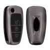 Kwmobile autókulcs fedél Ford 3 gombokhoz - Keyless Go, szürke/fekete, szilikon, KWM0000252Z001C