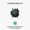 Kwmobile szíj Huawei Watch GT 3/Watch GT 2/Watch GT számára, fekete, természetes bőr, KWM000013PG003C