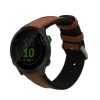 Kwmobile szíj Garmin Forerunner 55-höz, barna/fekete, természetes bőr, KWM0000253G001C