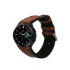 Kwmobile szíj Samsung Galaxy Watch 4/Galaxy Watch 4 Classic/Galaxy Watch 3 készülékhez, barna/fekete, természetes bőr, KWM0000253H001C