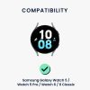 Kwmobile szíj Samsung Galaxy Watch 5/Galaxy Watch 5 Pro/Galaxy Watch 4 készülékhez, barna/fekete, természetes bőr, KWM0000253I001C