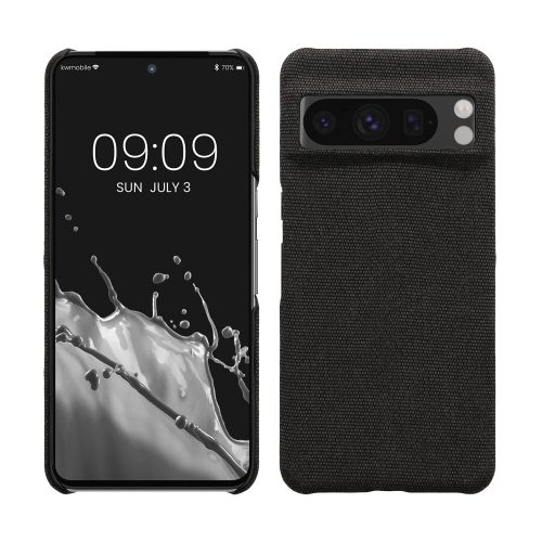 Kwmobile tok Google Pixel 8 Pro telefonhoz, sötétszürke, textil, KWM000020JC001C