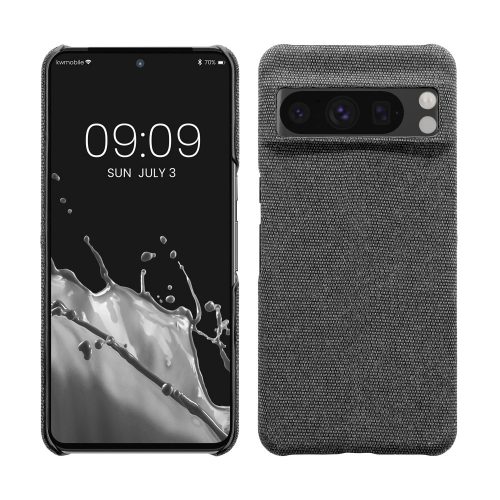 Kwmobile tok Google Pixel 8 Pro telefonhoz, szürke, textil, KWM000020JC002C