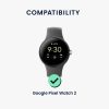 4 db Kwmobile 20 mm-es szíjcsatoló adapter a Google Pixel Watch 2, ezüst/fekete, acél, KWM0000253Z001C