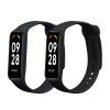 2 db Kwmobile szíj készlet Xiaomi Smart Band 8 Active készülékhez, fekete/sötétkék, szilikon, KWM0000254C001C