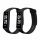 2 db Kwmobile szíj készlet Xiaomi Smart Band 8 Active készülékhez, fekete/sötétkék, szilikon, KWM0000254C001C