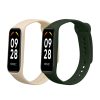 2 db Kwmobile szíj készlet Xiaomi Smart Band 8 Active-hoz, sötétzöld/bézs, szilikon, KWM0000254C003C