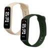 2 db Kwmobile szíj készlet Xiaomi Smart Band 8 Active-hoz, sötétzöld/bézs, szilikon, KWM0000254C003C