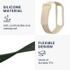 2 db Kwmobile szíj készlet Xiaomi Smart Band 8 Active-hoz, sötétzöld/bézs, szilikon, KWM0000254C003C