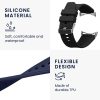 db Kwmobile szíj készlet Google Pixel Watch 2/Pixel órához, fekete/sötétkék, szilikon, KWM0000254I001C