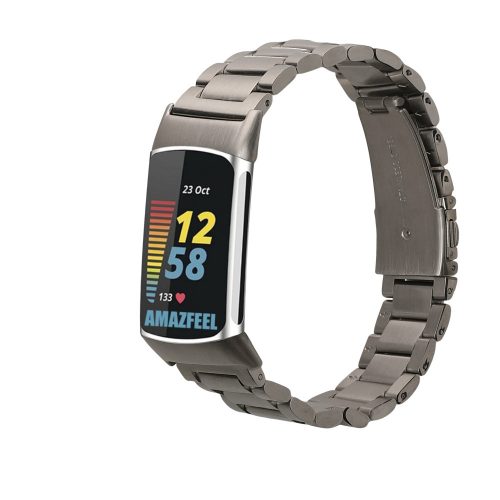 Kwmobile szíj Fitbit Charge 6/Charge 5, ezüst, acél, KWM0000254K001C