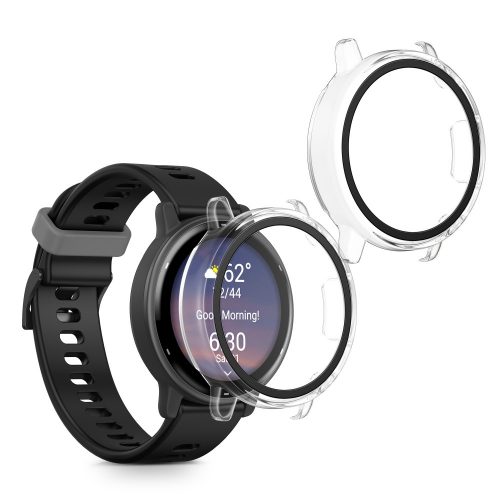 Garmin vivoactive 5/Active 5-höz készült 2 db Kwmobile huzat biztonsági üveggel, átlátszó, műanyag, KWM0000254N001C