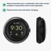 2 db Kwmobile tok biztonsági üveggel a Google Pixel Watch 2/Pixel órához, átlátszó/fekete, műanyag, KWM0000254R002C