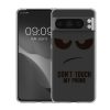 Kwmobile tok Google Pixel 8 Pro telefonhoz, átlátszó/fekete, szilikon, KWM000020JM003C