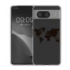 Kwmobile tok Google Pixel 8 telefonhoz, átlátszó/fekete, szilikon, KWM000020JN002C