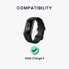 Kwmobile USB tápkábel Fitbit Charge 6-hoz, fekete, műanyag, KWM0000255N001C