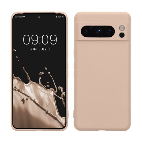 Kwmobile tok Google Pixel 8 Pro telefonhoz, krémszínű, szilikon, KWM0000208M007C