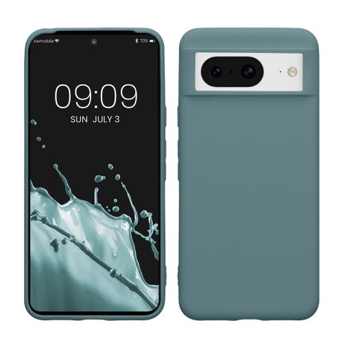 Kwmobile tok Google Pixel 8 telefonhoz, sötétzöld, szilikon, KWM0000208H012C