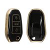 Kwmobile autókulcs fedél Opel 3 gombokhoz - Keyless Go, fekete/arany, szilikon, KWM0000256D001C