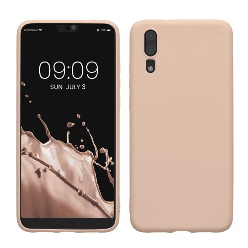 Kwmobile tok Huawei P20-hoz, krémszínű, szilikon, KWM000008PX012C