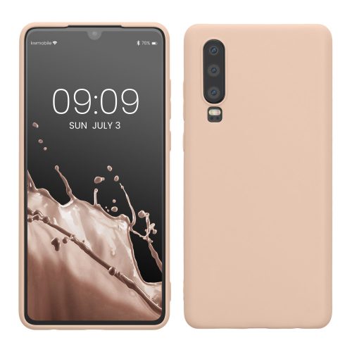 Kwmobile tok Huawei P30-hoz, krémszínű, szilikon, KWM000009MF017C