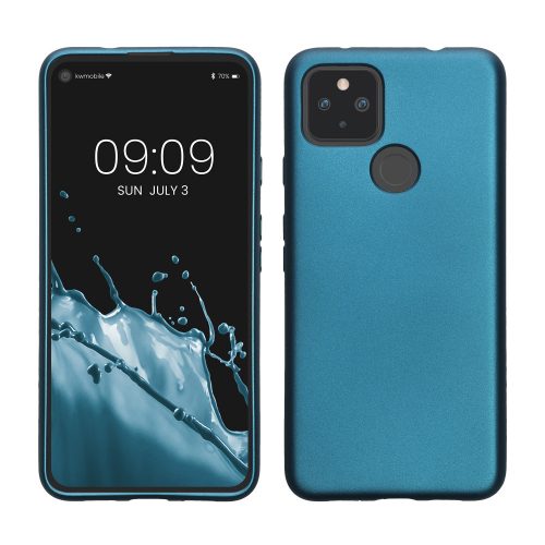 Kwmobile tok Google Pixel 4a 5G telefonhoz, kék, szilikon, KWM0000125I006C