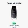 Kwmobile autókulcs fedél Audi 3 gombokhoz - Keyless Go, fekete/arany, szilikon, KWM0000256J001C