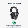 2 db Kwmobile fülpárna készlet HIFIMAN Edition X/Edition XS/ANANDA, fekete, ökológiai bőr, KWM0000256M001C