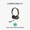 2 db-os Kwmobile fülpárna készlet Jabra Evolve 2 65/Evolve 65 SE, fekete, Eco-bőr, KWM0000256O001C