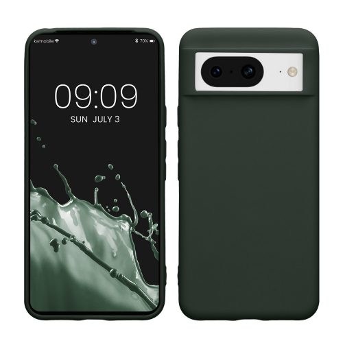 Kwmobile tok Google Pixel 8 telefonhoz, sötétzöld, szilikon, KWM0000208H015C