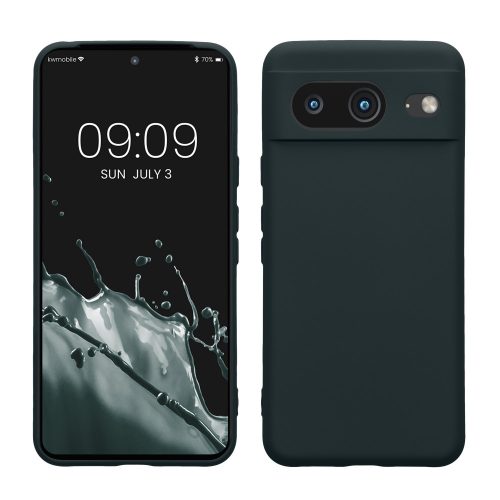 Kwmobile tok Google Pixel 8 telefonhoz, sötétzöld, szilikon, KWM0000208L015C