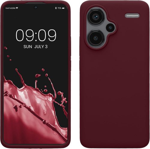 Kwmobile tok Xiaomi Redmi Note 13 Pro Plus 5G telefonhoz, fekete, szilikon, KWM000020KH004C