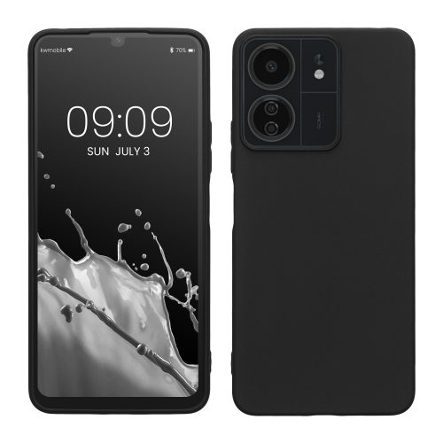 Kwmobile tok Xiaomi Poco C65/Redmi 13C, fekete, szilikon, KWM000020KM001C