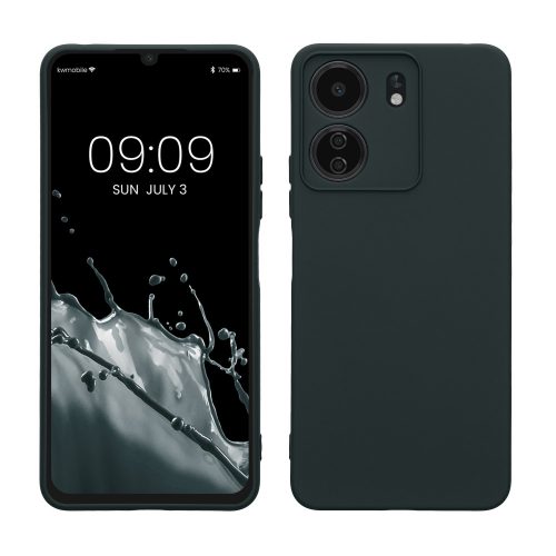 Kwmobile tok Xiaomi Poco C65/Redmi 13C, sötétzöld, szilikon, KWM000020KN002C